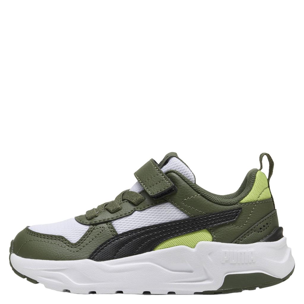 Groen en witte jongens en meisjes Puma Trinity mesh sneakers - van mesh-pu/voering: mesh/voetbed: eva met elastische veter- met klittenbandsluiting