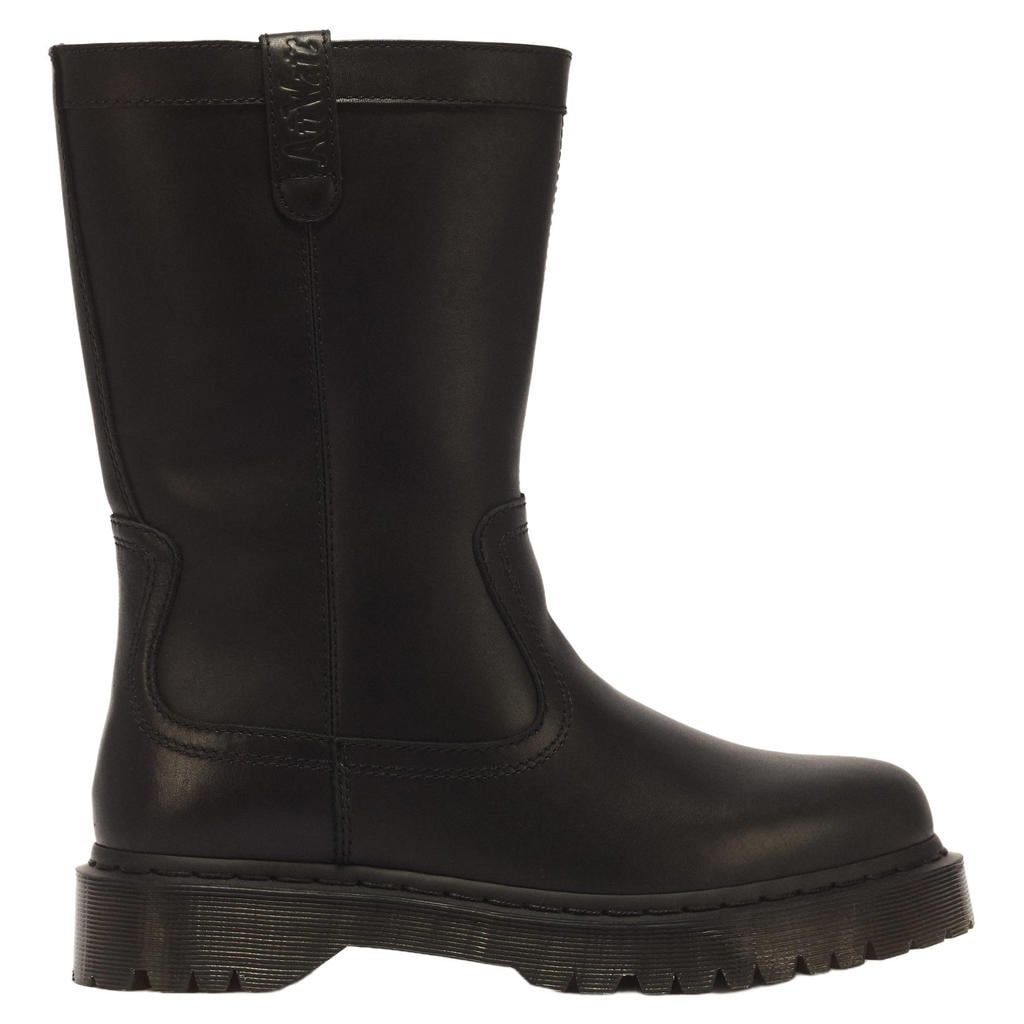 Zwarte dames Dr. Martens Anistone Pull On Black Wanama leren laarzen -