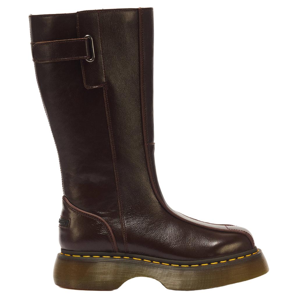 Donkerblauwe dames Dr. Martens Buzz Hi leren laarzen - met ritssluiting