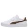 Puma Carina 3.0 imitatieleren sneakers met panterprint - wit/taupe