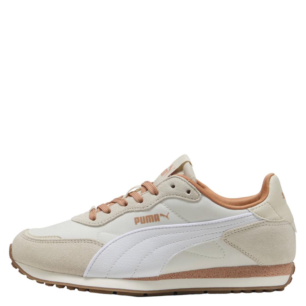 Ecru en oranje dames Puma St Miler Rose sneakers - van imitatieleer/voering: mesh/voetbed: eva met veters