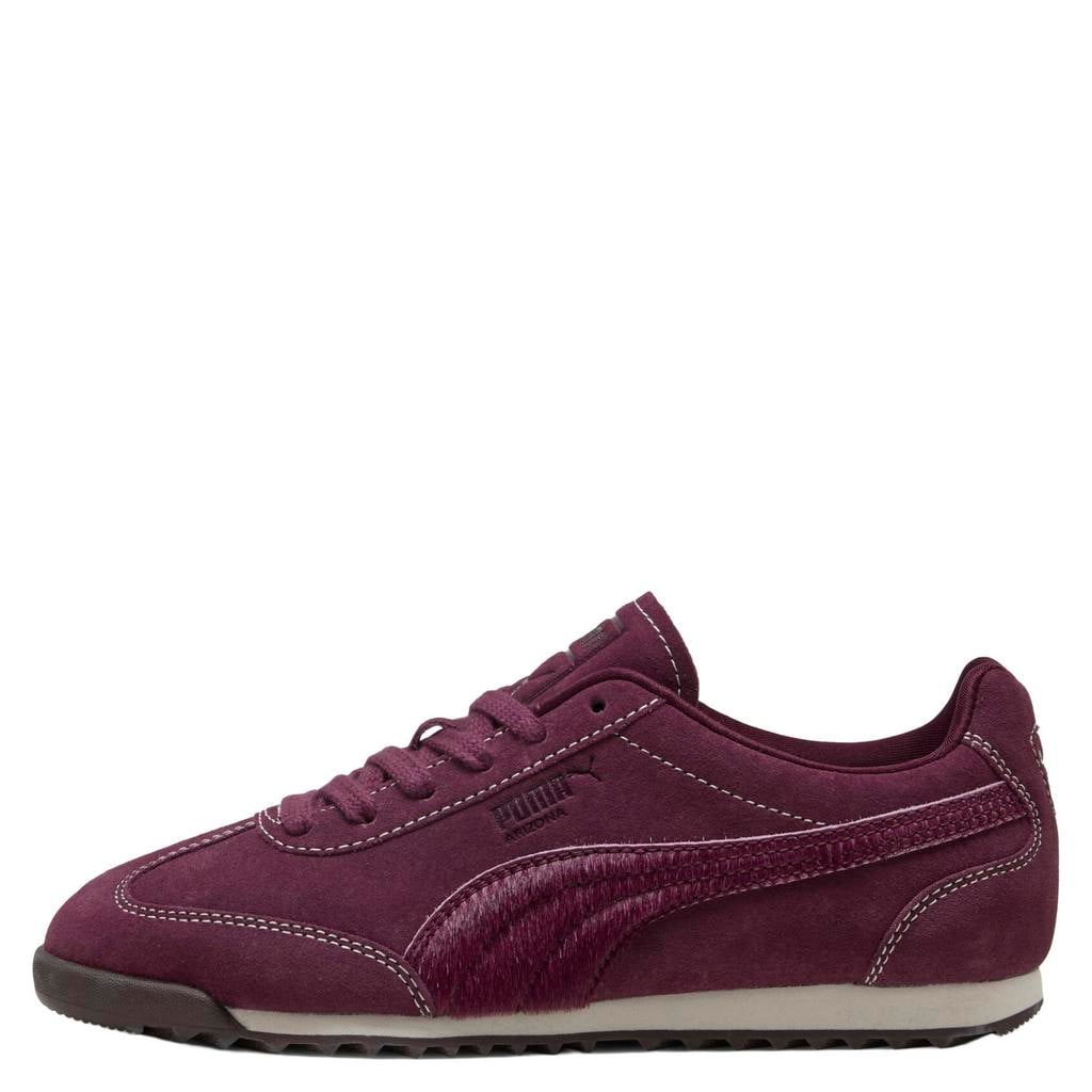 Paarse dames Puma leren sneakers - met veters