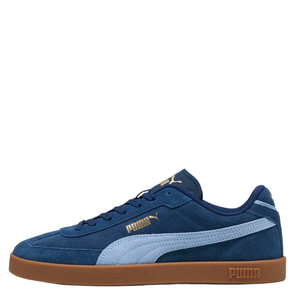 Kobaltblauw en lichtblauwe unisex Puma Club II Era suède sneakers - met veters