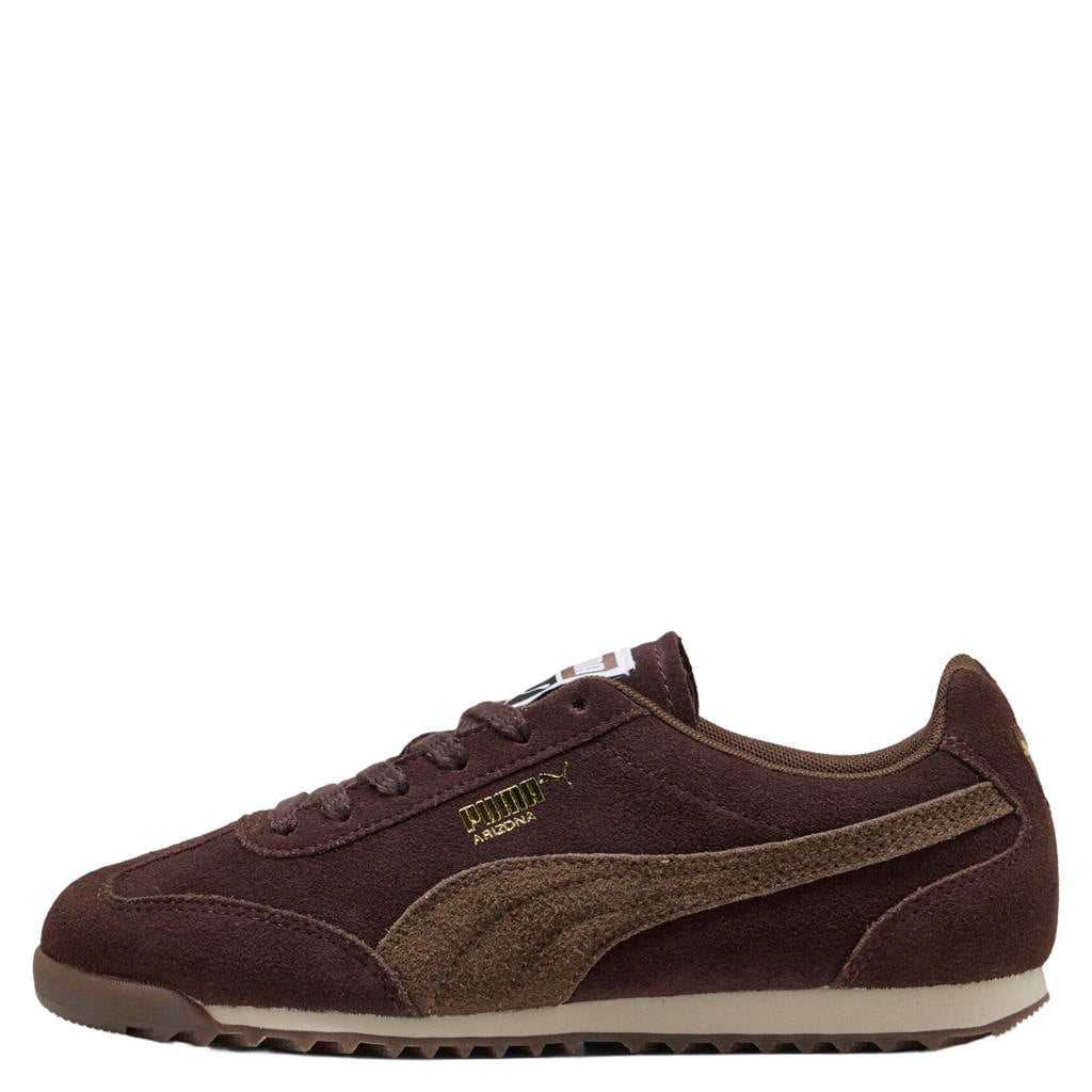 Donkerbruin en lichtbruine dames Puma suède sneakers - met veters