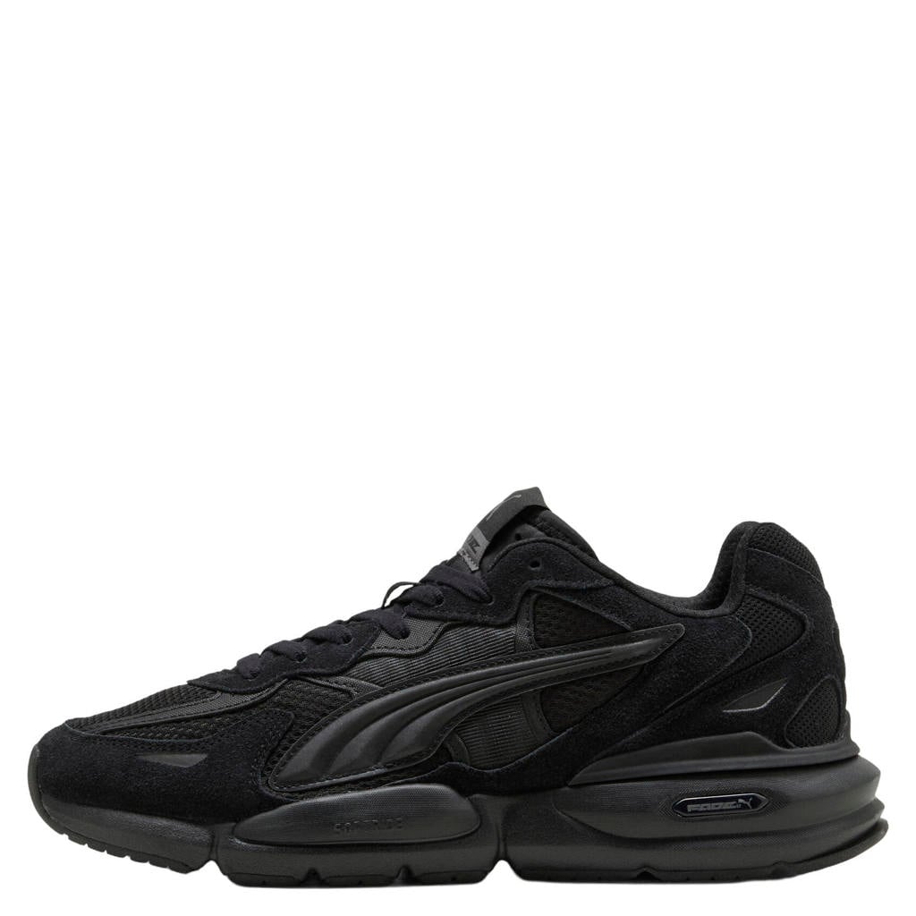 Zwart en antraciete heren Puma Fade mesh sneakers - van mesh-suède/voering: mesh/voetbed: eva met veters