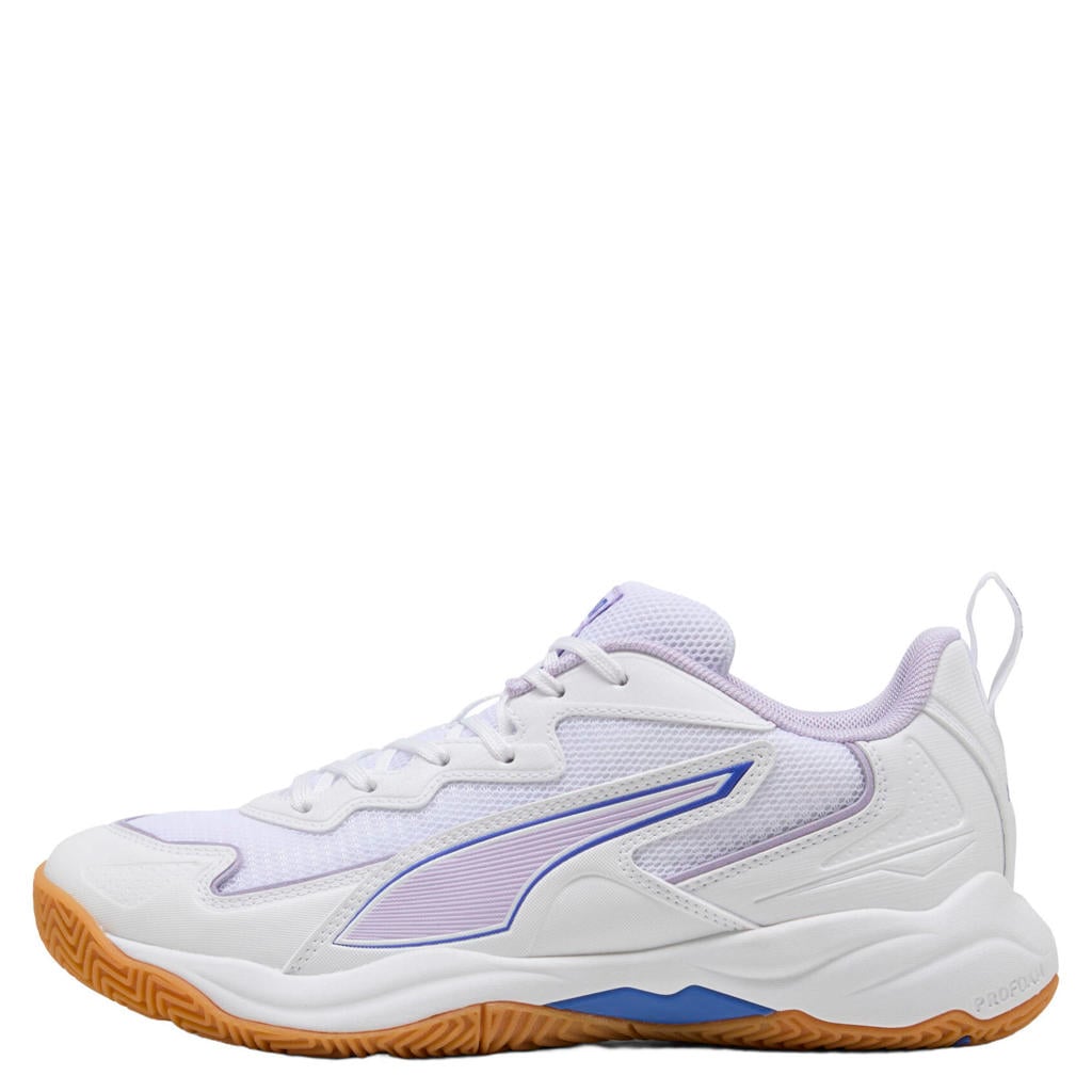 Wit en lilakleurige dames Puma Solarflash senior imitatieleren voetbalschoenen - van mesh-pu/voering: mesh/voetbed: eva