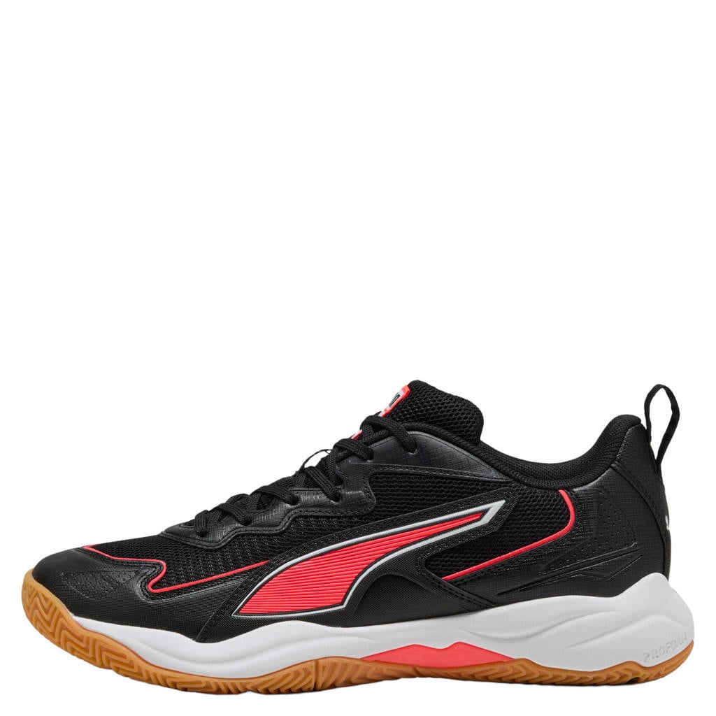 Zwart en rode unisex Puma Solarflash 4 senior voetbalschoenen - van imitatieleer/voering: mesh/voetbed: eva