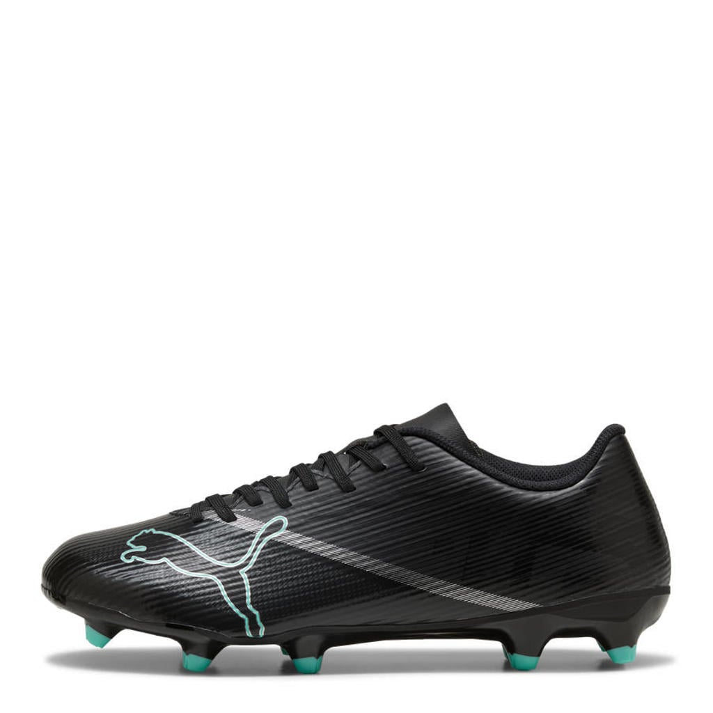 Zwart en groene unisex Puma Ultra 7 Play FG AG senior voetbalschoenen - van imitatieleer/voering: mesh/voetbed: eva