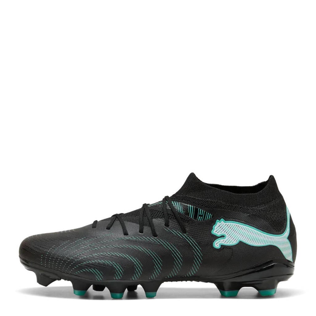Zwart en mintgroene unisex Puma Future 9 Match FG MG senior voetbalschoenen - van imitatieleer/voering: mesh/voetbed: eva