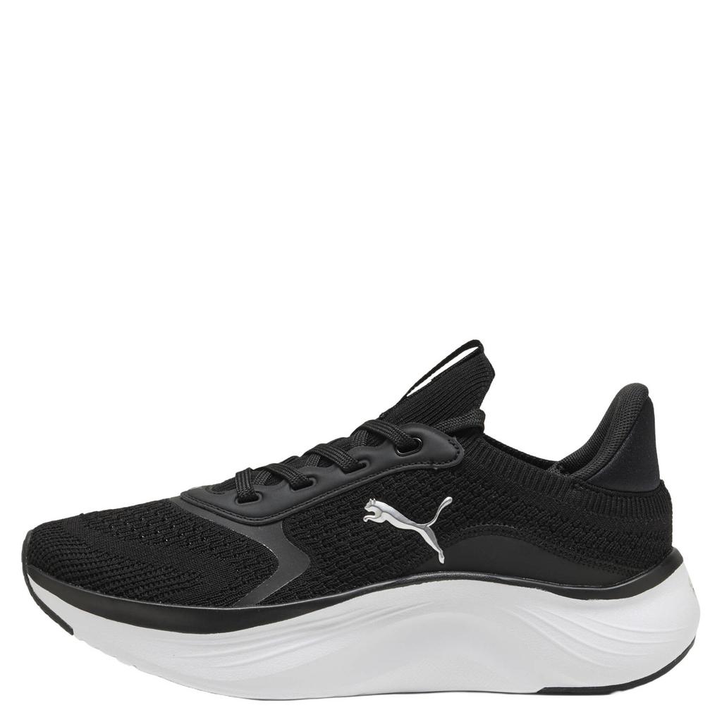 Zwart en witte dames Puma Softride Mayve mesh sneakers - met veters