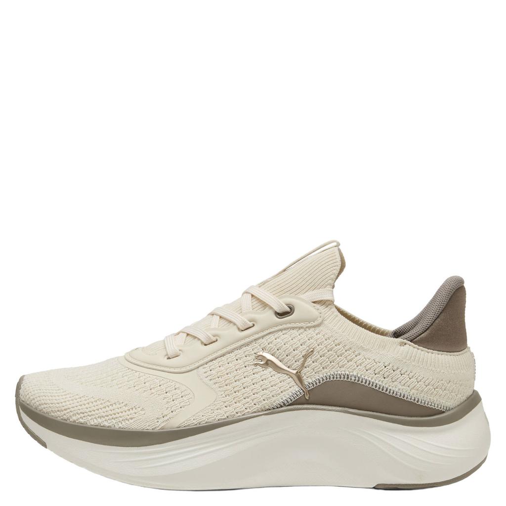 Ecru dames Puma Softride Mayve mesh sneakers - met veters