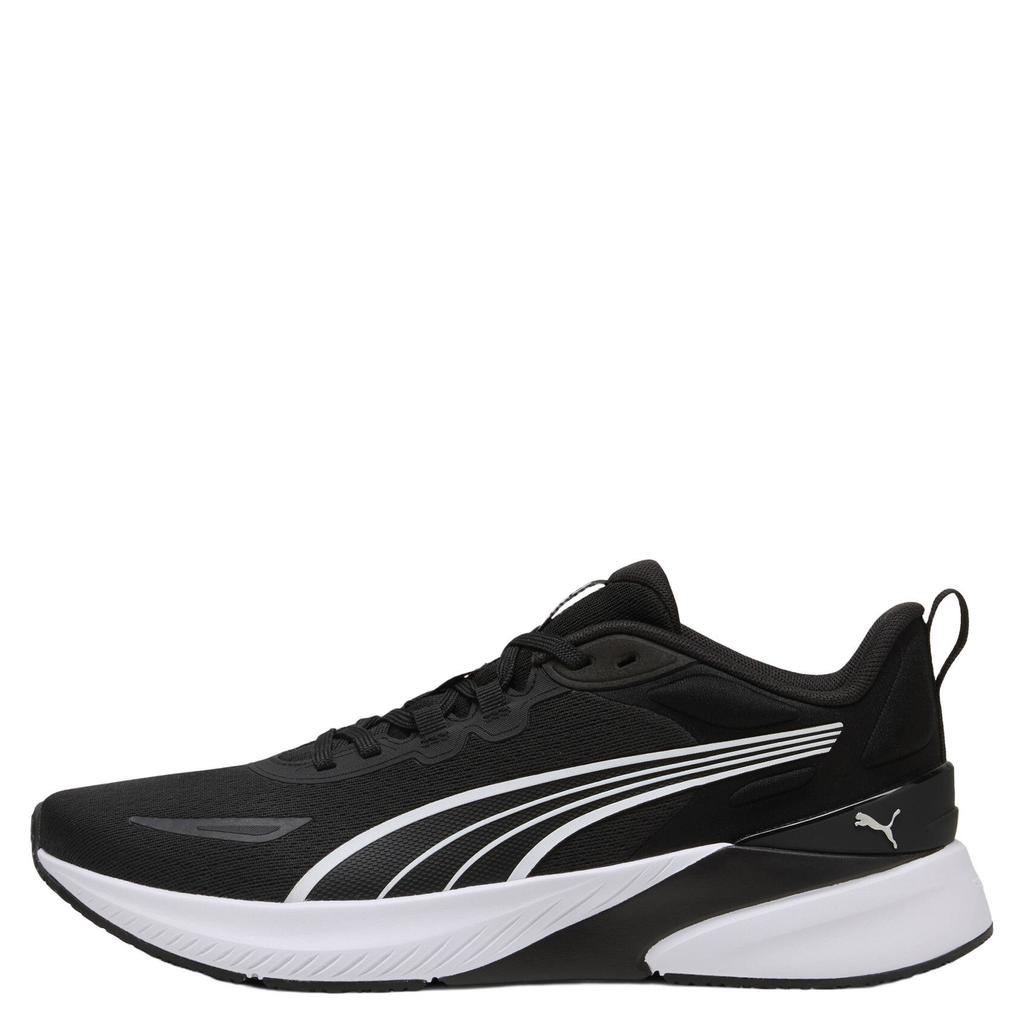 Zwart en witte unisex Puma Agile Lite mesh fitnessschoenen - met veters