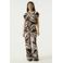 Garcia viscose loose fit pantalon met print - bruin