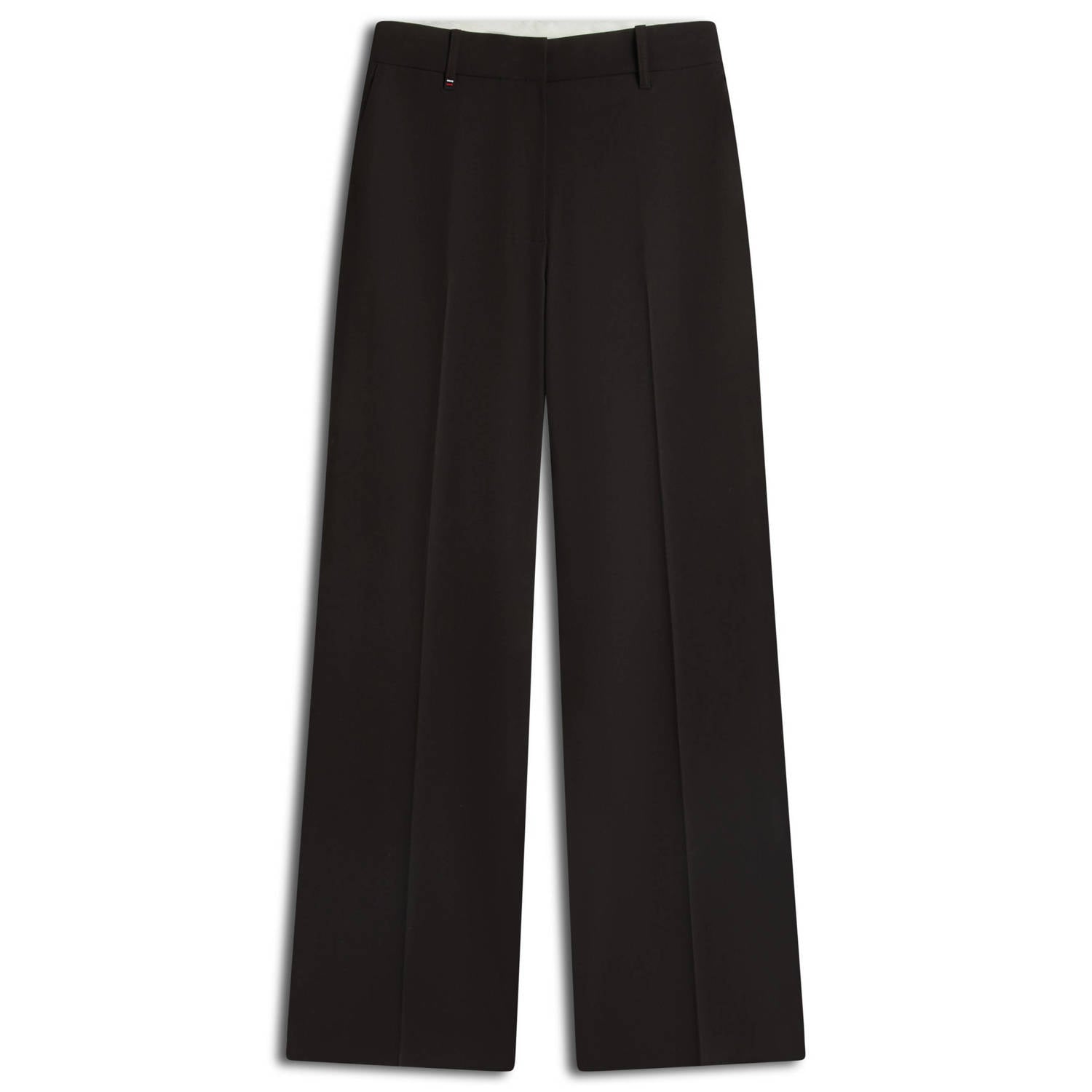 Tommy Hilfiger straight leg pantalon donkerbruin