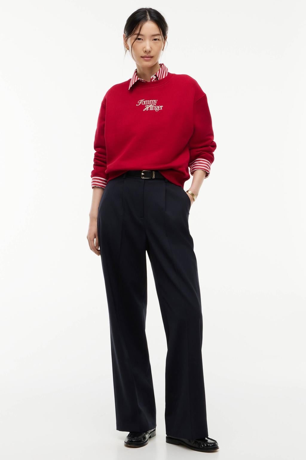 Tommy Hilfiger sweater met tekst - rood