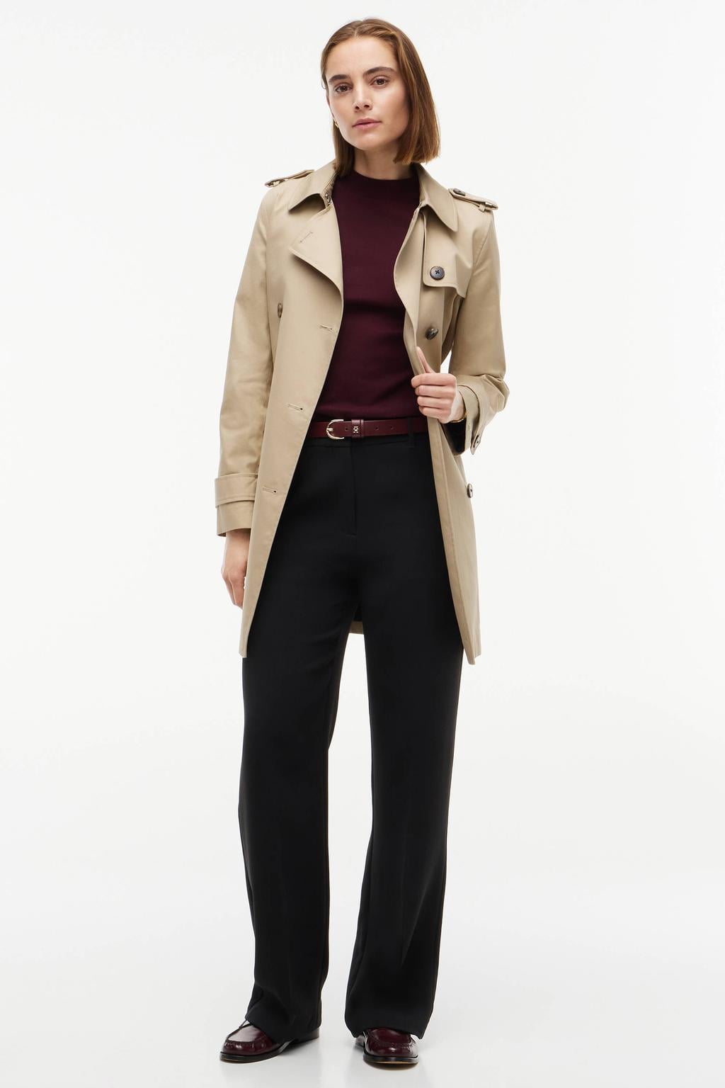 Tommy Hilfiger top met logo - donkerrood