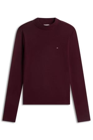 top met logo - donkerrood