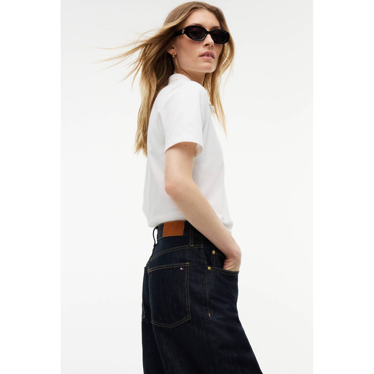 Tommy Hilfiger barrel jeans donkerblauw