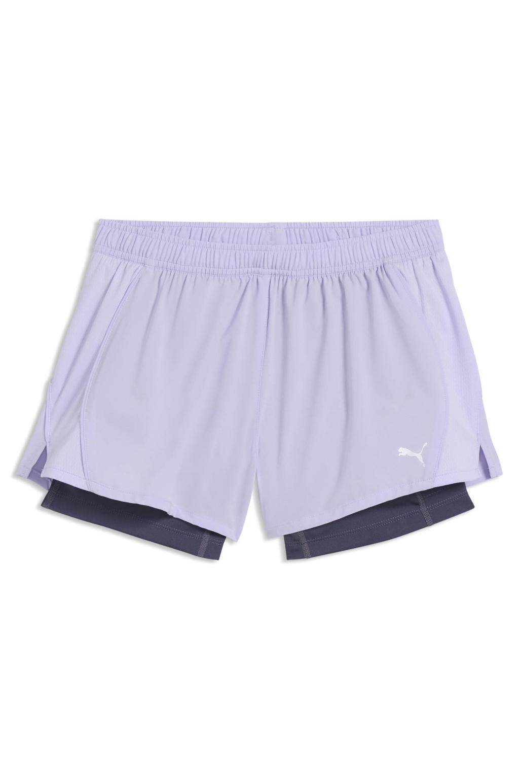 Lilakleurige dames Puma Velocity 2-in-1 hardloopshort van polyester met regular waist