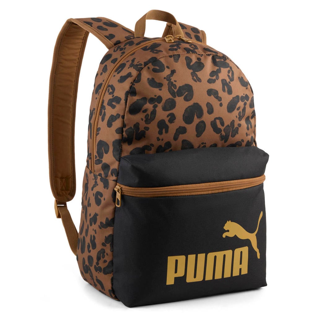 Puma Phase rugzak met panterprint - bruin