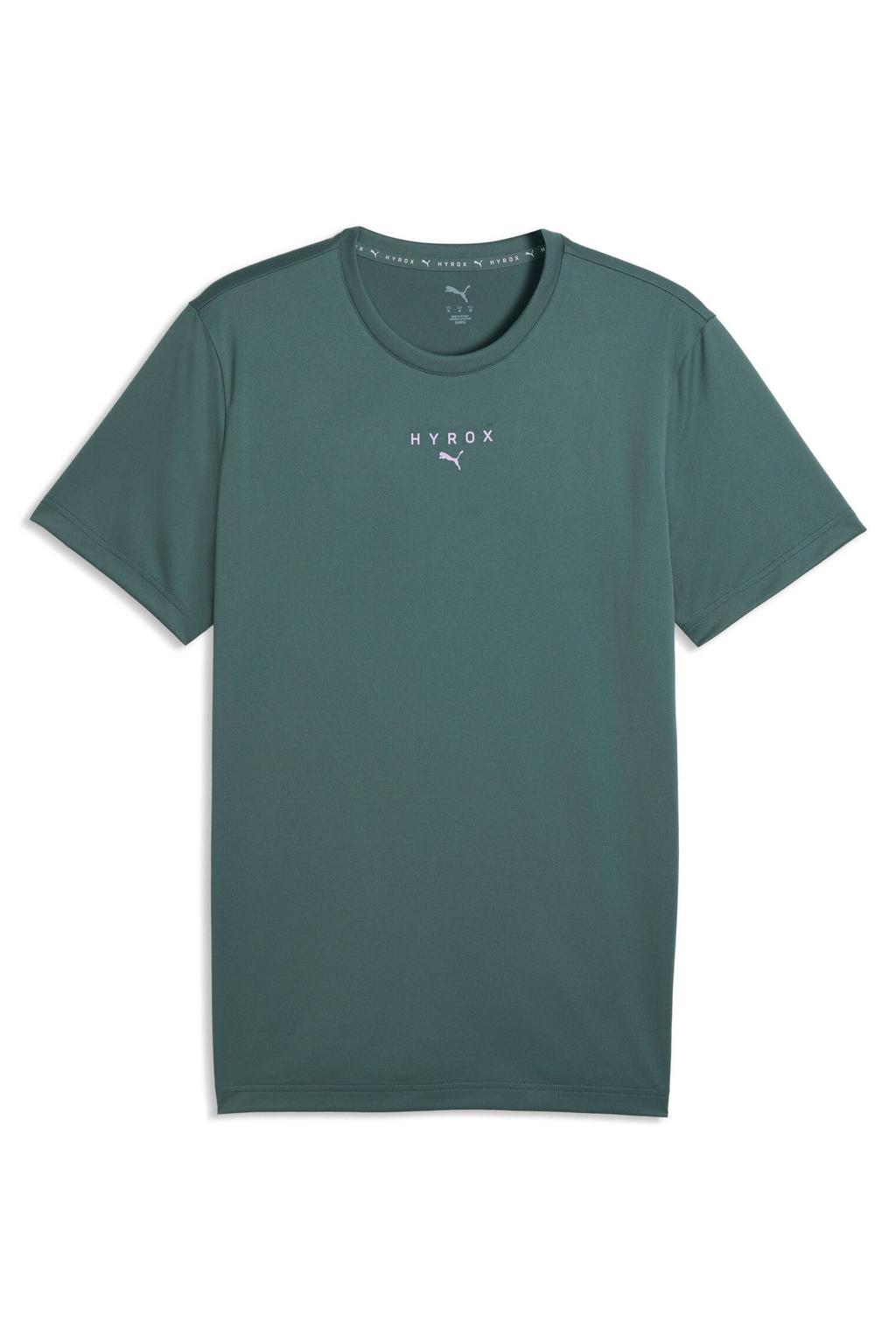 heren Puma x Hyrox sportshirt van polyester met korte mouwen en ronde hals
