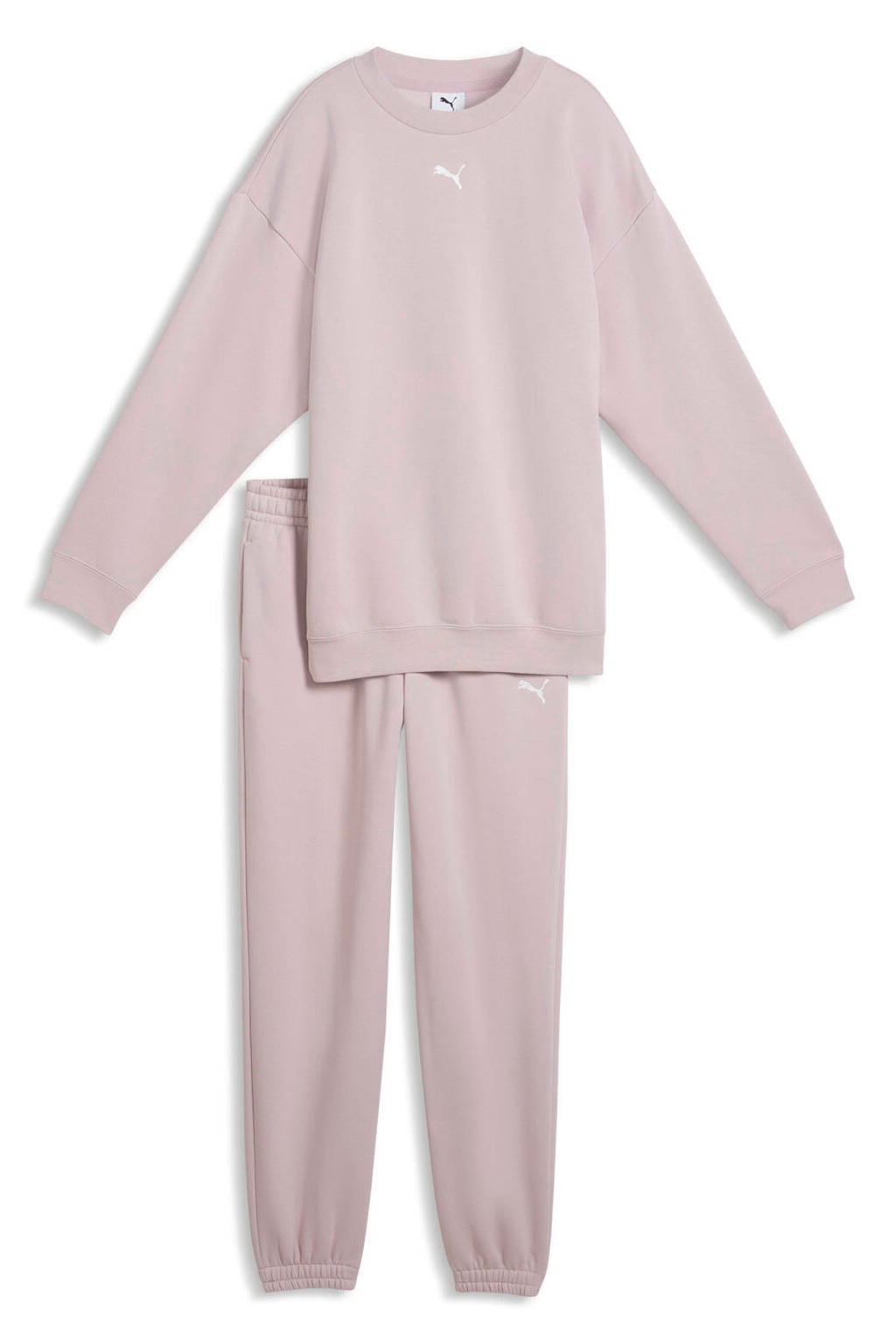 Puma joggingpak met ronde hals - roze