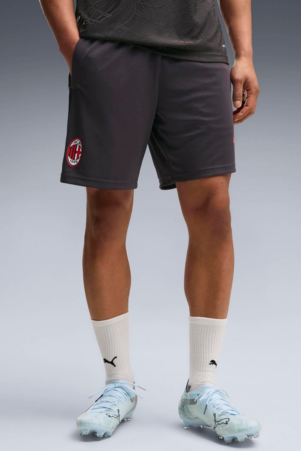 Donkergrijs en rode heren Puma Senior AC Milan van polyester