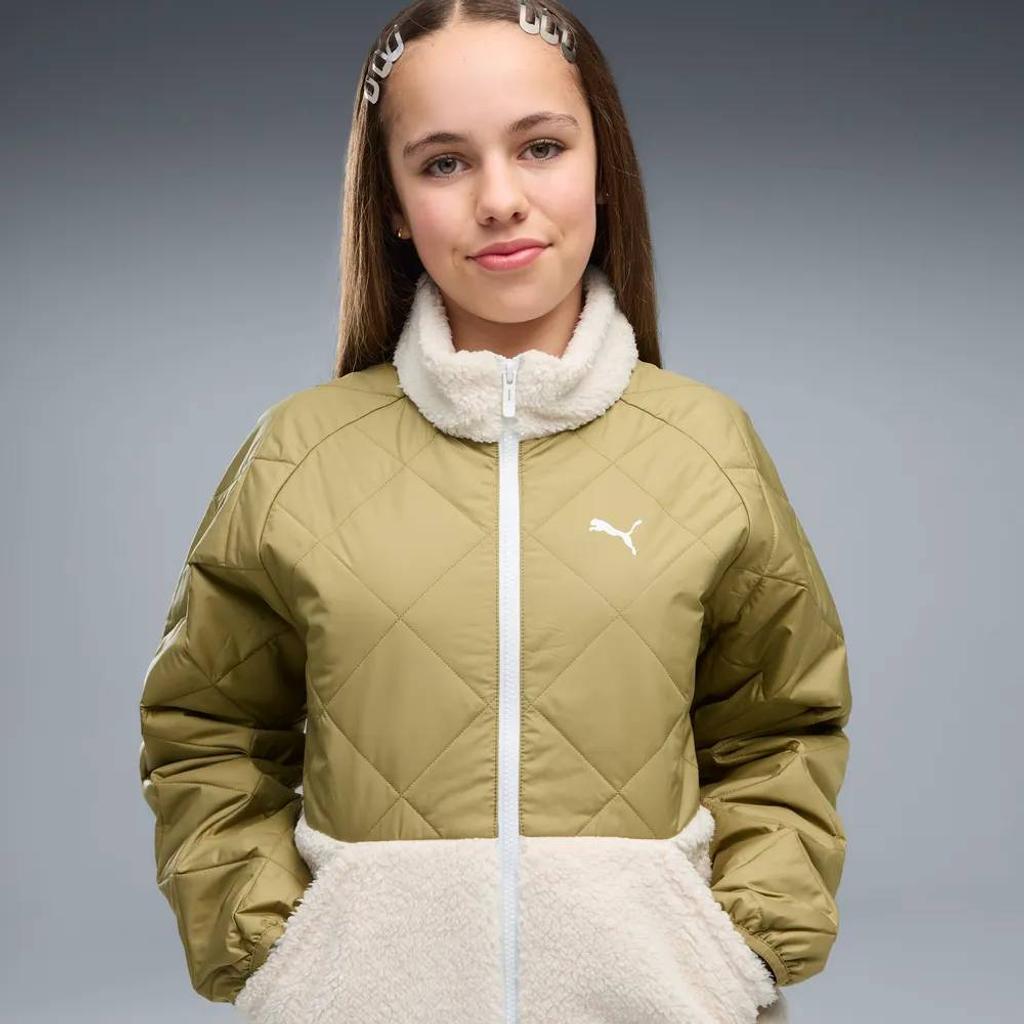 Puma sherpa gewatteerde jas - bruin/creme