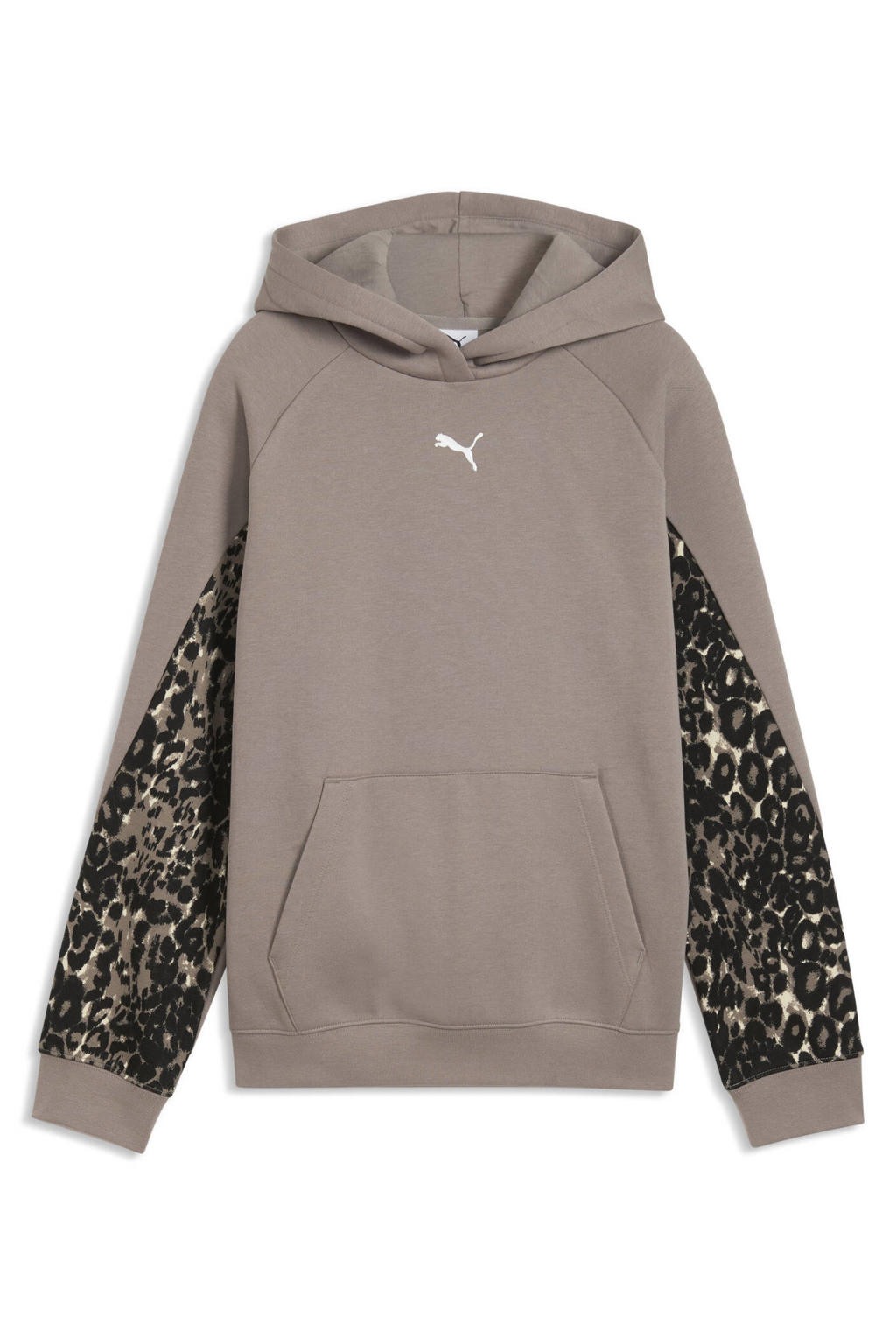 Puma sweater met dierenprint - bruin