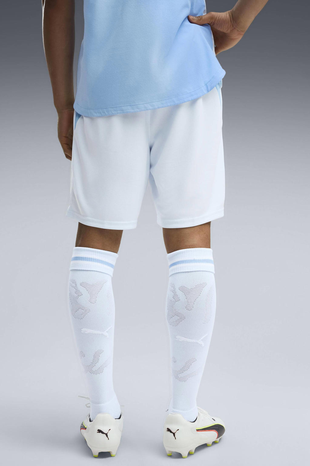 Puma senior manchester city voetbalbroek thuis - wit/lichtblauw