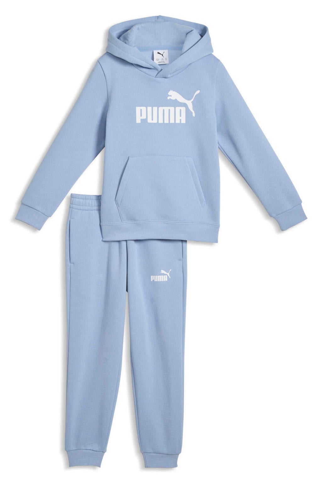 Puma Essential No. 1 joggingpak met capuchon en logo - lichtblauw