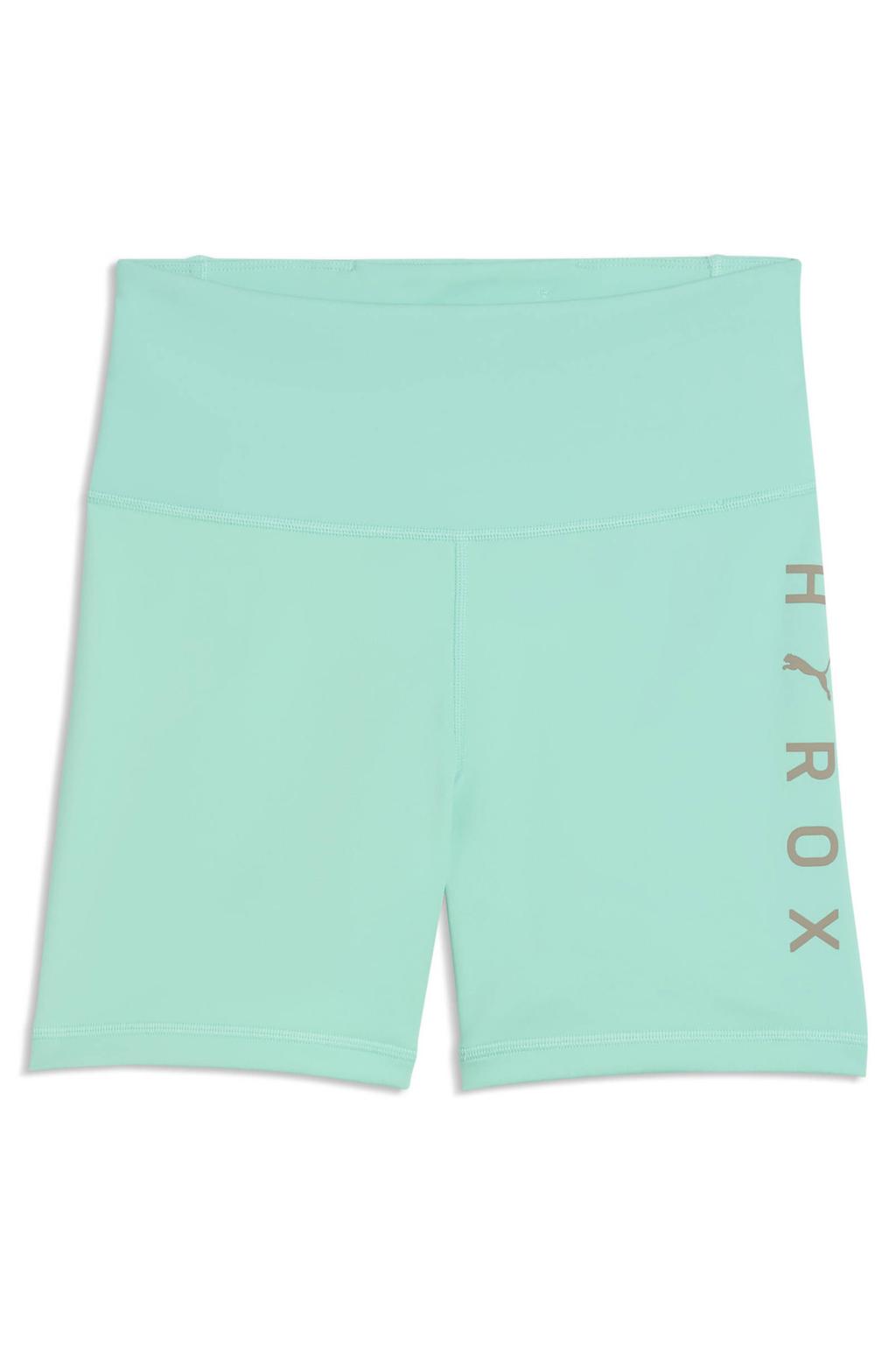Limegroene dames Puma x Hyrox sportshort groen van polyester met slim fit en regular waist