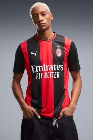 senior ac milan voetbalshirt thuis - rood/zwart