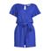 Anytime crinkle playsuit met ceintuur blauw