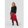 Anytime satijnen asymmetrische midi rok donkerrood