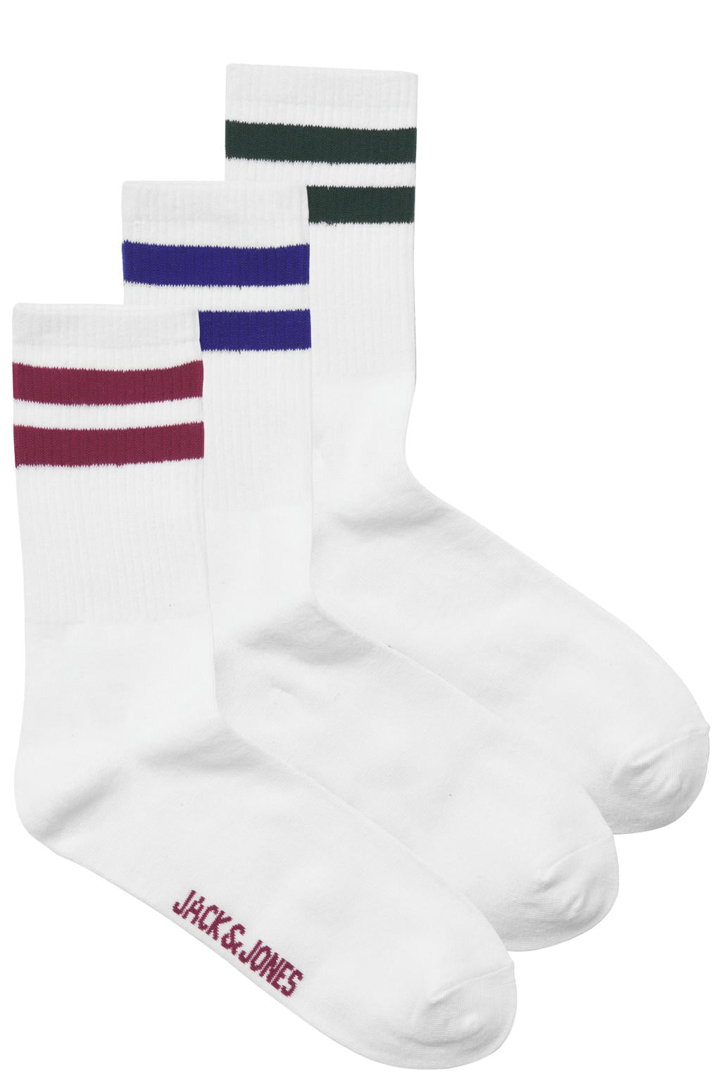 JACK & JONES sokken JACTRAVIS - wit/multi (set van 3)
