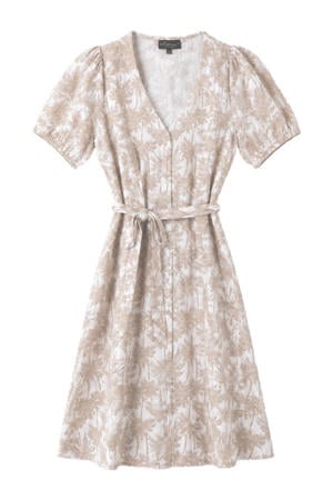 blousejurk met ceintuur - beige