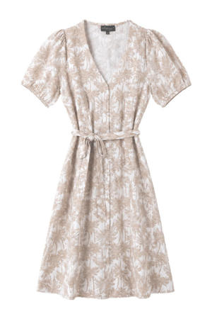 blousejurk met ceintuur - beige