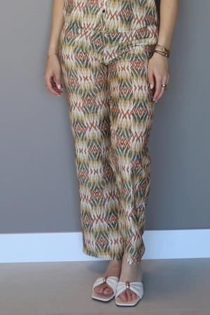 regular high waist broek groen