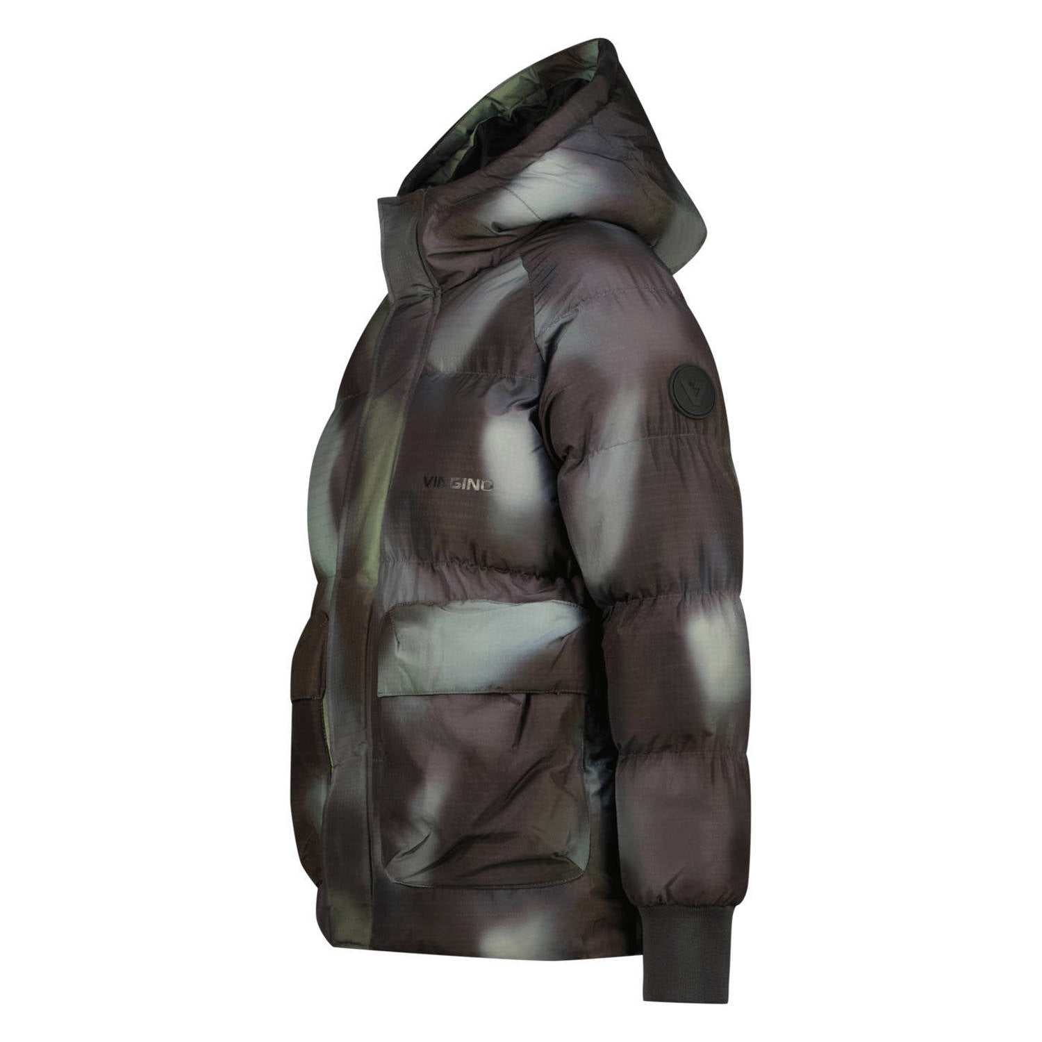 Vingino winterparka met print zwart