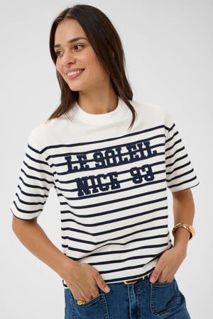 gestreept T-shirt wit
