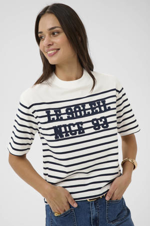 gestreept T-shirt wit