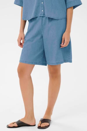 baggy regular waist short medium blue denim