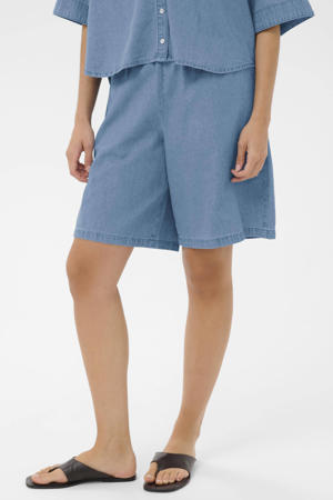 baggy regular waist short medium blue denim