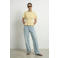 HYPEDROP T-shirt met peplum en plooien - geel