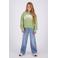 Vingino Cita Special wide leg jeans met borduursels en hartjes - lichtblauw