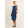 Expresso travelstof midi jurk - blauw