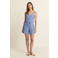 Expresso travelstof high waist regular fit casual short - lichtblauw