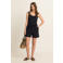 Expresso travelstof high waist regular fit casual short - zwart