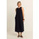 Expresso travelstof midi zomerjurk - zwart